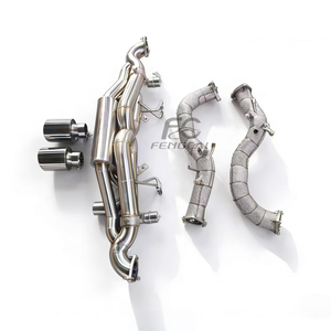 ระบบท่อไอเสียสมรรถนะสูงแบบดาวน์ไปป์สำหรับ Porsche 718 <span class=keywords><strong>GT4</strong></span> 4.0L พร้อมระบบแคทแบ็ค วาล์ว และปลายท่อ - Product Image 2