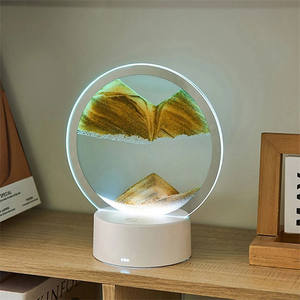 การย้ายภาพศิลปะทราย3D <span class=keywords><strong>ทะเล</strong></span>ลึกตารางแสงภาพ<span class=keywords><strong>วาด</strong></span>ทรายไหลนำแสงกลางคืนบ้านสำนักงานโต๊ะแสดงคริสมาสต์ - Product Image 3