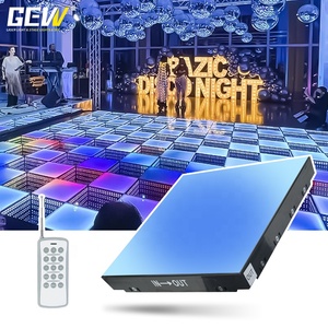 Panneaux modulaires à installation rapide, revêtement mat, aimantés, commande DMX par PC, plancher de danse LED pour mariage, fête, scène, boîte de nuit - Product Image 1