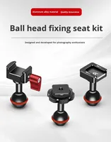 Xinwenxuan Support de base à rotule de 20 mm avec griffe porte-accessoire pour Insta360 X4 ONE R OSMO, Cage de caméra d'action portable et légère en alliage d'aluminium