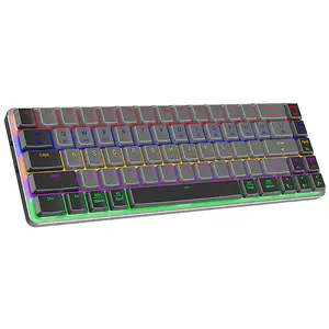 Individuelle Mini 60 % mechanische Tastatur Rgb leicht ergonomisch Pc-Spiel-Tastatur kabellose mechanische Tastatur mit niedrigem Schalter