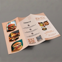 Impression de Flyers et Brochures de Luxe Personnalisés en Carton 200gsm/250gsm Papier Numérique Trifold