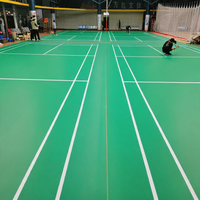 Sol de terrain de sport intérieur en vinyle PVC Long Jiao, surface rugueuse amovible, épaisseur 5 mm, écologique, absorption des chocs