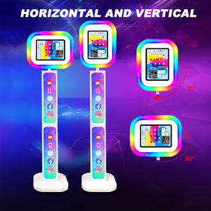 Cabina de Fotos para iPad con Tira de Luces de Colores, Cabina de Selfies para iPad con Pantalla Personalizada Giratoria y Ajustable para Estudio - Product Image 5