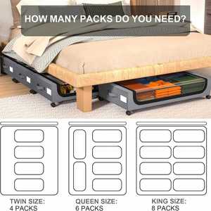 Jiahao Plano 3750 Style <b>Moving</b> <b>Boxes</b> Rectangle <b>Storage</b> Fabric <b>Boxes</b> Foldable Design for Clothing - Product Image 6