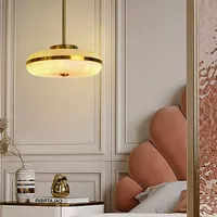 Lustre carré en marbre de style nordique Hullxine, lumière LED chaude, télécommande, hauteur réglable 30-50 cm, anti-éblouissement, CRI 95