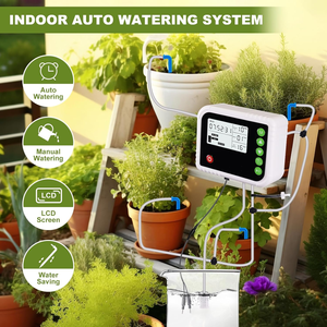 Kit d'arrosage automatique des plantes d'intérieur 15 plantes en pot Système d'arrosage automatique Affichage LED Programmable Minuterie d'eau Irrigation goutte à goutte - Product Image 2