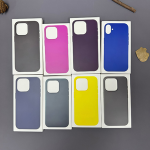 Coques de téléphone portable en silicone liquide LOGO pour <span class=keywords><strong>iPhone</strong></span> 17 Pro Max 16 Pro Max 15 <span class=keywords><strong>14</strong></span>, avec recharge sans fil et couvercle magnétique, livrées avec boîte de vente au détail - Product Image 3