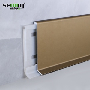 Plinthe murale en aluminium avec base d'installation en PVC, couleurs magnifiques, profilé en métal, étanche, pour moulures de sol - Product Image 6