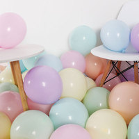 100 Stück 10 Zoll Macaron-Farbige Hochzeits- und Geburtstags-Dekorations-Latexballons Einfarbige Latexballons Pastell-Regenbogen Geschenke