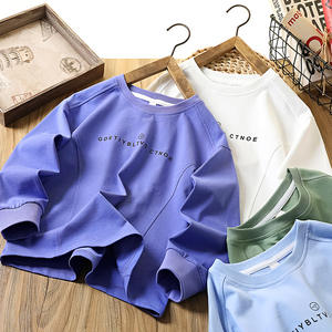 Otoño 2025 Camiseta de manga larga de moda para niños 100% algodón cuello redondo Base Top para niños grandes camiseta ropa - Product Image 2