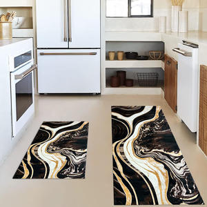 ชุดเสื่อสองชิ้นสไตล์นอร์ดิกน้ำหนักเบาหรูหราเสื่อปูพื้นดูดซับน้ำมันกันน้ำกันสิ่งสกปรกพรมเช็ดเท้าหน้าประตูทางเข้า - Product Image 5