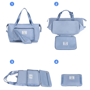 Bolsa de Viaje Deportiva al por Mayor para Mujer, Bolso de Hombro Casual de Calidad, Bolso de Mano con Doble Cremallera, Bolsa Expandible Grande, Nueva Moda Femenina, Equipaje - Product Image 3
