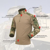 Combinaison de camouflage de survie Bushcraft pour homme, vêtements chauds résistants au vent, uniforme tactique de préparation à la survie en plein air, polyester