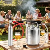 Régulateur de CO2 portable mini 0-90 psi avec PRV compatible avec le chargeur de fût SodaStream pour la bière, l'eau gazeuse, le vin