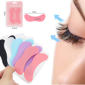 แผ่นซิลิโคนรองใต้ตาหลากสีแบบใช้ซ้ำได้ ล้างทำความสะอาดได้ สำหรับต่อขนตา - Product Image 4