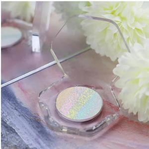 Fournisseur de pigments cosmétiques MLM, palette de fards à paupières à paillettes pressées végétaliennes de votre propre marque, ombre à paupières arc-en-ciel unique