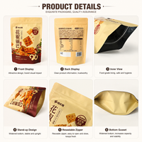 Sacs d'emballage en plastique personnalisés, haute barrière, qualité alimentaire, avec fermeture éclair, pour emballer des collations, des biscuits, des noix, des chips