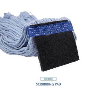 Tête de balai serpillère en microfibre Boardwalk Large 12/unité avec tampon de nettoyage à extrémité bouclée – Équipement de nettoyage efficace - Product Image 3