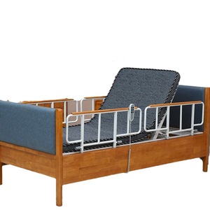Manual Wooden Electric Massage <b>Bed</b> With Rails For Home Medical Elderly Care - Product Image 5