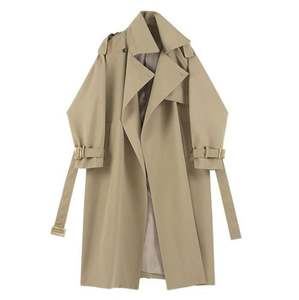 Otoño nuevo diseño elegante estilo británico <span class=keywords><strong>Tench</strong></span> Coat mujer de longitud media de cintura alta rompevientos Casual abrigo adelgazante - Product Image 4