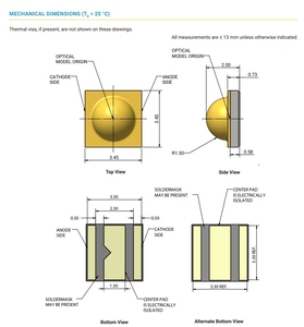 New Xlamps XP-E Đồng Đỏ Màu Duy Nhất <span class=keywords><strong>3</strong></span>.5W 3535 SMD Nhôm Chất Nền Công Suất Cao <span class=keywords><strong>LED</strong></span> Chip Với <span class=keywords><strong>3</strong></span>-Năm Bảo Hành 369 Lm/W - Product Image 4