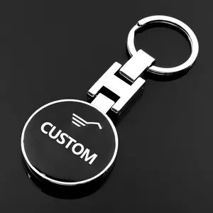 Индивидуальный логотип, настраиваемый брелок для ключей, металлические брелки для ключей на заказ