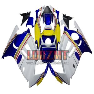 Corps d'injection + Réservoir Pour HONDA <span class=keywords><strong>CBR</strong></span> 600F3 <span class=keywords><strong>600</strong></span> CBR600 F3 FS CC CBR600F3 Bleu jaune 95 <span class=keywords><strong>96</strong></span> 91LQ.322 CBR600FS 1995 1996 Carénage OEM - Product Image 1