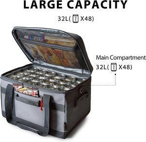 Mochila térmica para exteriores de gran capacidad, impermeable/aislada, con correa para el hombro, ideal para picnics/camping. - Product Image 3