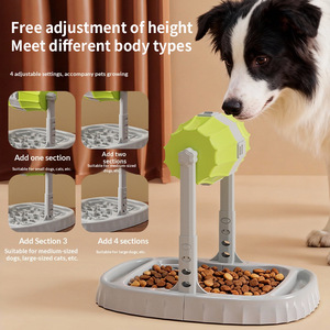 JiaBei <b>Interactive</b> Pet Feeder Puzzle <b>Toy</b> With Food Dispenser For <b>Cats</b> And Dogs Fun Slow Eating Training Game Gray And Green - Product Image 2