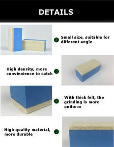 Accessoires de voiture Bloc <span class=keywords><strong>enduit</strong></span> de feutre de laine Finition en verre Placage Bloc d'<span class=keywords><strong>éponge</strong></span> en cristal <span class=keywords><strong>Éponge</strong></span> d'élimination du film d'huile en feutre de laine - Product Image 5