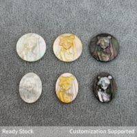 Piezas de Joyería de Madreperla con Patrón de Sailor Moon Talladas con CNC, Conchas Naturales para Hacer Collares y Pulseras