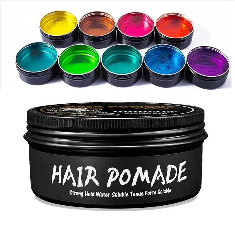 Lilin rambut Pomade gaya tahan lama, lilin rambut berbasis air 100/150/200ml hiasan rambut kustom untuk pria