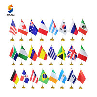 Drapeaux de pays personnalisés, drapeaux de table de bureau, drapeaux de réunion portables de haute qualité avec logo et taille personnalisés, support de drapeau pour réunion