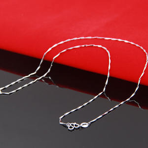 925 चांदी की प्लेटेड चेन रंगफास्ट क्रॉस बॉक्स सांप बीड बांस लिंक चेन डिए नेलेस चेन गहने - Product Image 5