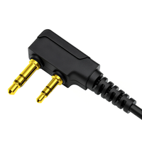 Casque à tube acoustique Radio bidirectionnelle avec bouton PTT Microphone de casque de talkie-walkie professionnel à deux broches pour Baofeng Kenwood