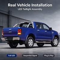 Lampu Belakang Kiri Kanan untuk Ford Ranger PX MK2 MK3 Tahun 12 13 14 15 16 17 18 19 20 21 22, Perakitan Lampu LED Pengganti