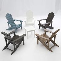 Chaise Adirondack moderne et confortable en plastique recyclé avec dossier en forme de coquille, structure en HDPE, imperméable, écologique, pour hôtel