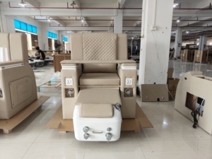Modern Nail Salon Furniture Technician <b>Chair</b> Beauty Salon <b>Small</b> pink Pedicure Spa Stool with Wheels - Product Image 5