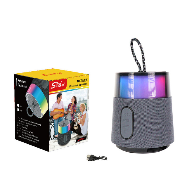Portable for Blue Tooth Speaker Powerful Stereo Sound Lights Manufacture Small Wireless Speaker for Home Mobile Phone Outdoor