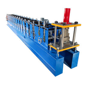 Ancho ajustable en forma de C Bandeja de cables Máquina formadora de rollos Perfil de metal Fabricación de azulejos Maquinaria perforar agujeros - Product Image 1