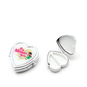 Oval Heart Rectangle Square Classic Portable Jewelry Pill Storage Cases Decorative Mini Mirrors for Promotional Gifts