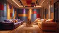 Panneau mural acoustique en fibre de polyester, design moderne et naturel pour la décoration intérieure et extérieure des villas, matériaux de décoration murale intérieure, nouveau design.