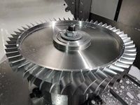 Oem Impeler Pompa Tekanan Tinggi 5 Poros Cnc Mesin Penggilingan Mesin Turbo Cnc Mesin 7075 Aluminium Impeler Kecil Bagian Layanan Cnc