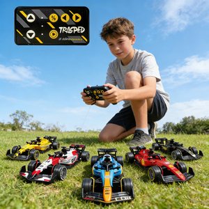 WGNRC 292 Voiture de course F1 miniature à l'échelle <span class=keywords><strong>1</strong></span>/64, jouet télécommandé 2,4 GHz avec contrôle par application, mini voiture RC de <span class=keywords><strong>drift</strong></span> de bureau, mini voiture RC de course de poche - Product Image 6
