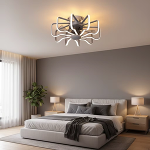 Smart 5-Blade Luxury <b>Ceiling</b> <b>Fan</b>,<30dB Quiet & Reversible DC Motor, Dimmable LED, 6-Speed, Energy Saving, App/<b>Remote</b> <b>Control</b> - Product Image 2