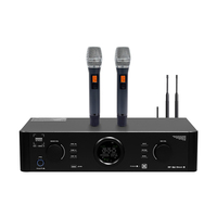 Amplificador de Karaoke Profesional 3 en 1 DEKEN KA-700 II con Procesador DSP Integrado de 56 bits y Sistema de Audio de Alta Fidelidad con Dos Micrófonos Inalámbricos UHF