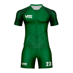 Maillots de rugby personnalisés respirants à manches courtes avec design gratuit et motifs maori personnalisés pour adultes - Product Image 1