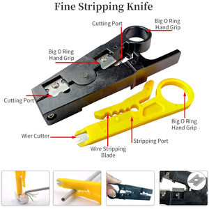 Kit d'outils manuels industriels de qualité OEM pour câbles réseau : testeur LAN, coupe-câbles, tournevis, pince à sertir RJ45, outils métriques - Product Image 6