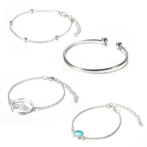 Nouveau Style Européen et Américain Ensemble Turquoise Simple Bracelet Personnalisé Montagne Perle Bracelet 4 Pièces Ensemble Bracelet - Product Image 6